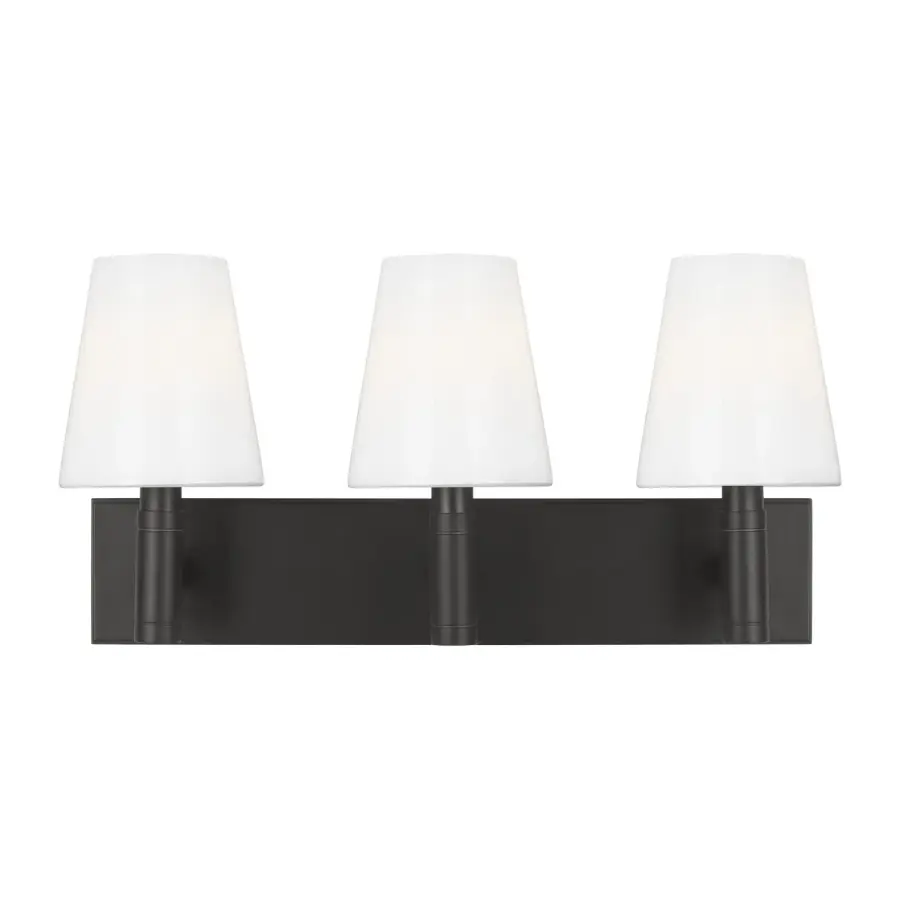 Beckham Classic Three Light Vanity in Aged Iron