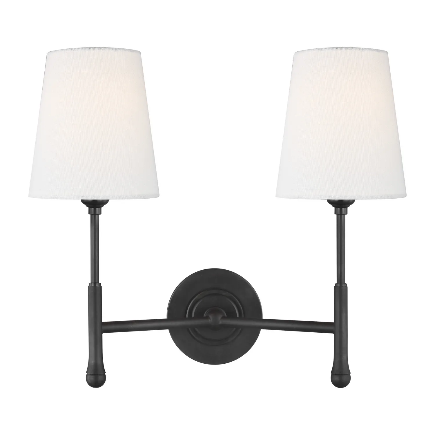 Capri Two Light Wall Sconce in Aged Iron