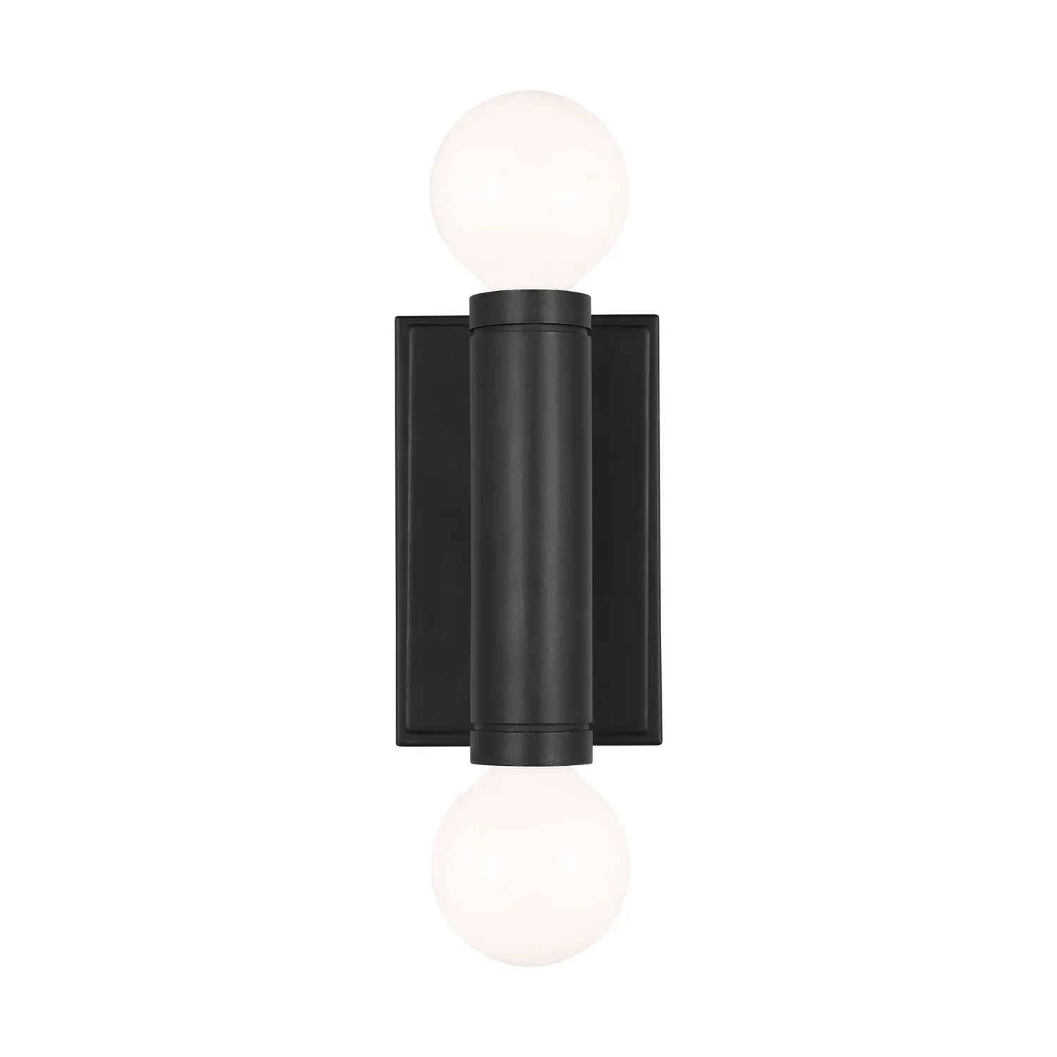 Beckham Modern Two Light Wall Sconce in Aged Iron