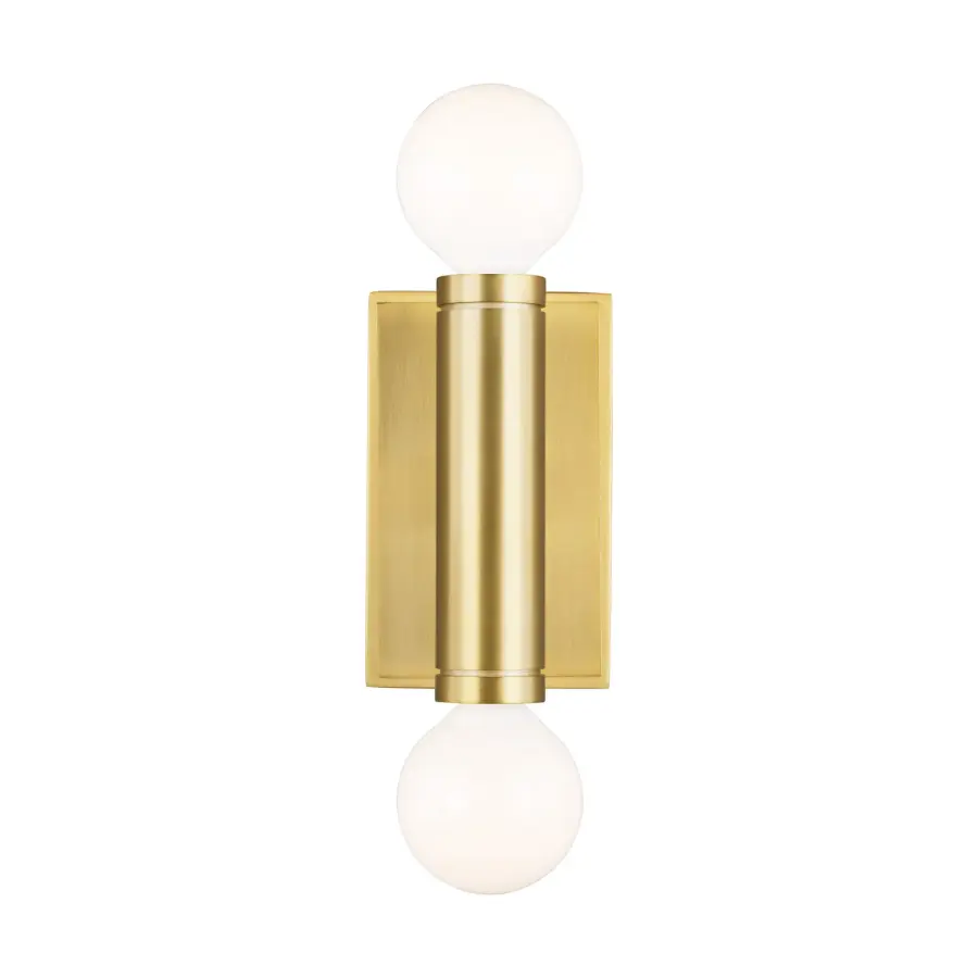 Beckham Modern Two Light Wall Sconce in Burnished Brass