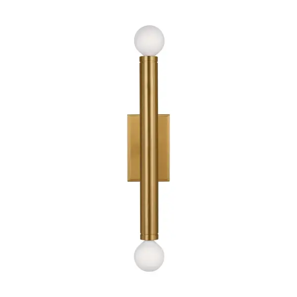 Beckham Modern Two Light Wall Sconce in Burnished Brass