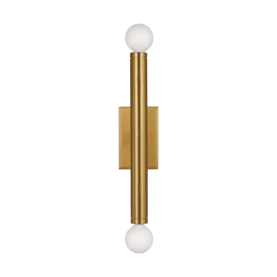 Beckham Modern Two Light Wall Sconce in Burnished Brass