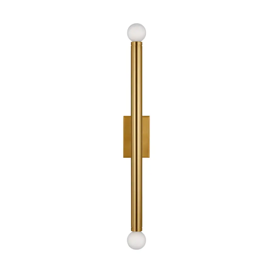 Beckham Modern Two Light Wall Sconce in Burnished Brass