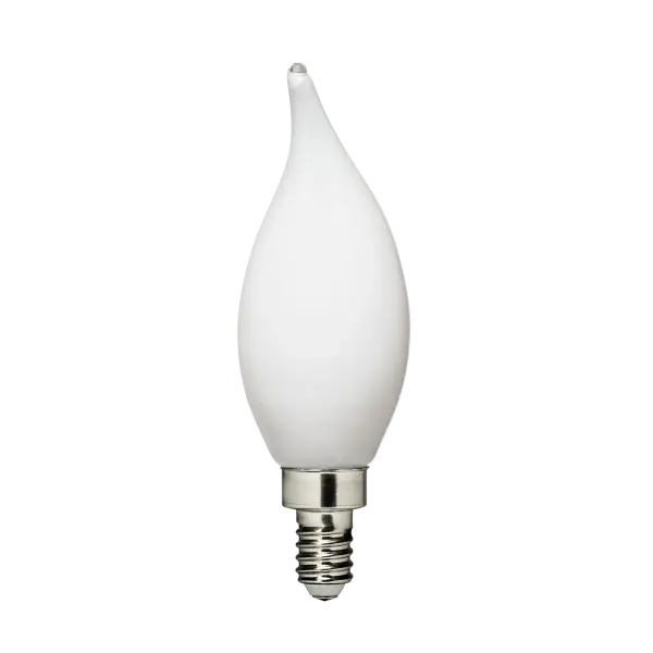 This 4W LED bulb delivers 350 lumens of warm 2700K light in a frosted CA11 candelabra shape. Perfect for chandeliers and sconces, it combines vintage aesthetics with modern efficiency and long-lasting performance. - alternate view