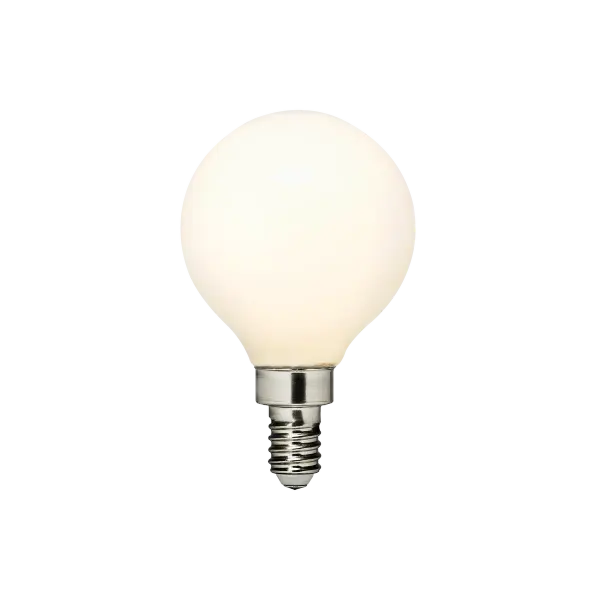 This 4W LED G16.5 globe bulb delivers 350 lumens of warm 2700K light with a frosted finish that softens glare. Perfect for vanity lights, sconces, and decorative fixtures with candelabra bases.