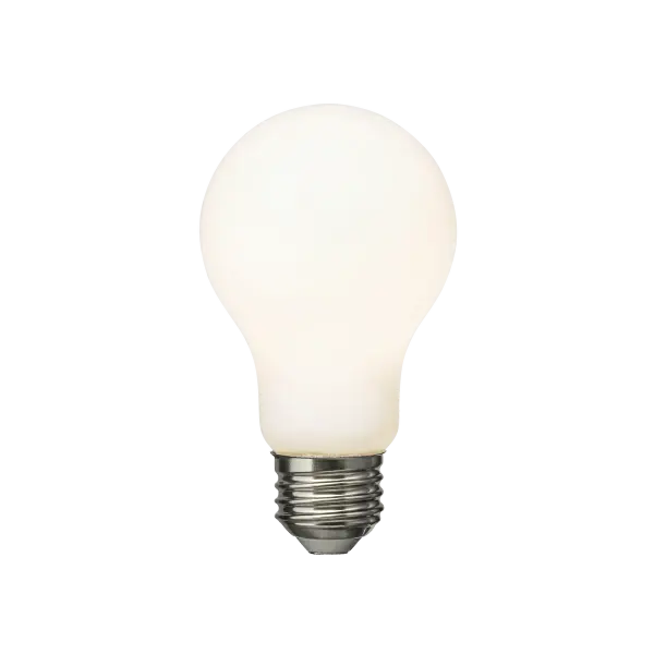 This 7.5W LED bulb delivers 800 lumens of warm 2700K light with a frosted finish that diffuses light evenly. Energy-efficient replacement for 60W incandescent bulbs, ideal for residential and hospitality applications.