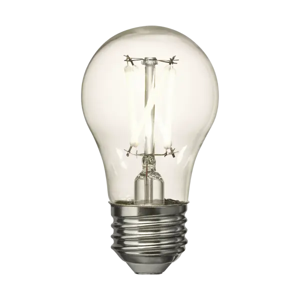 This 5W LED A15 bulb delivers 450 lumens of warm 2700K light while using minimal energy. The clear glass design works beautifully in exposed fixtures, providing both ambient and decorative lighting.