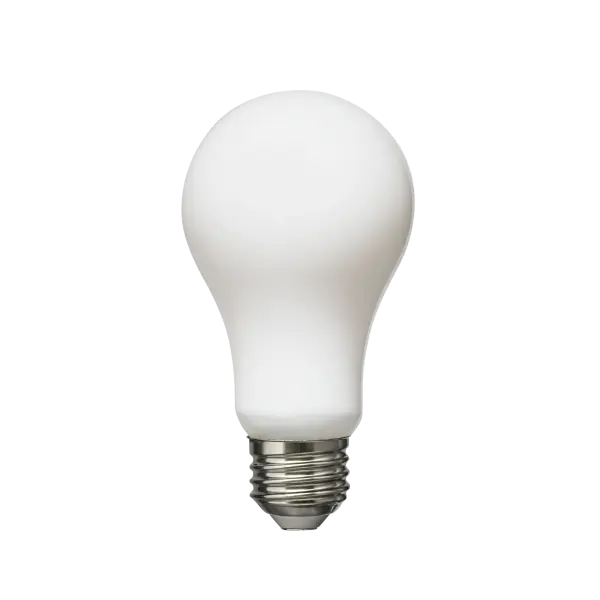 This 13W LED A19 bulb delivers 1600 lumens of warm 2700K light while consuming minimal energy. The frosted finish provides soft, even illumination perfect for residential and commercial spaces requiring quality ambient lighting. - alternate view