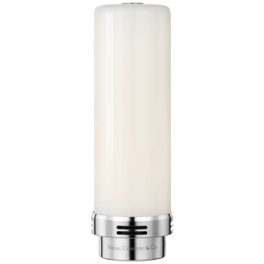 7" 750 Lumen R45 Rechargeable Module in Polished Nickel with White Glass - Image 1
