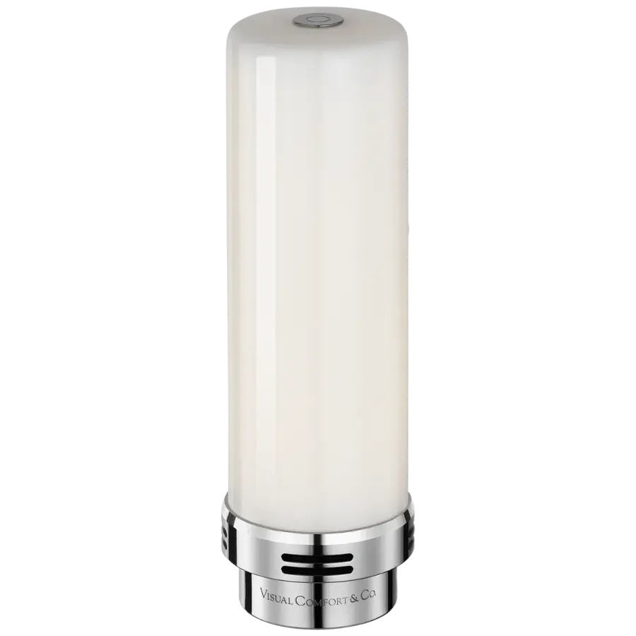 7" 750 Lumen R45 Rechargeable Module in Polished Nickel with White Glass - Image 2