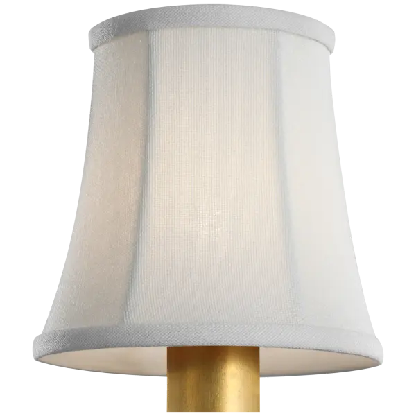 This 4-inch soft empire shade in natural linen offers an elegant, timeless solution for refreshing chandeliers, sconces, and small fixtures. The neutral fabric complements multiple design styles while diffusing light beautifully. - alternate view