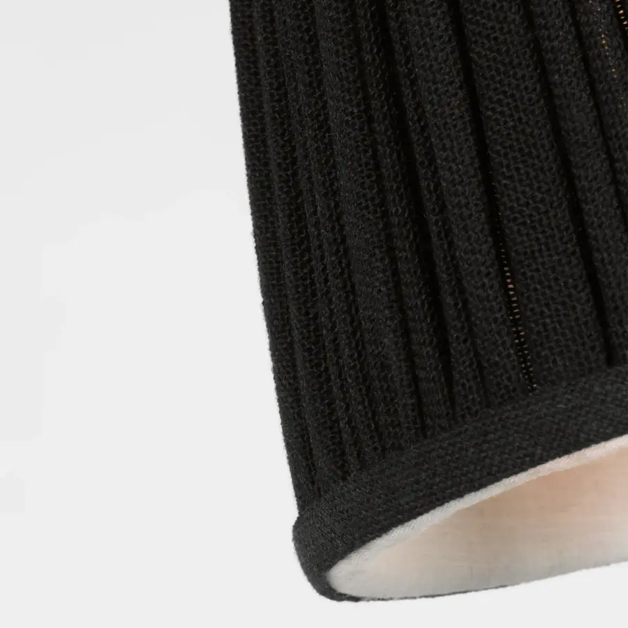 4" Pleated Black Linen Shade - Image 3