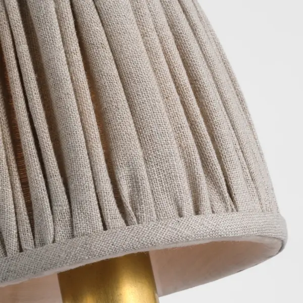 4" Pleated Natural Linen Clip Shade - Image 3