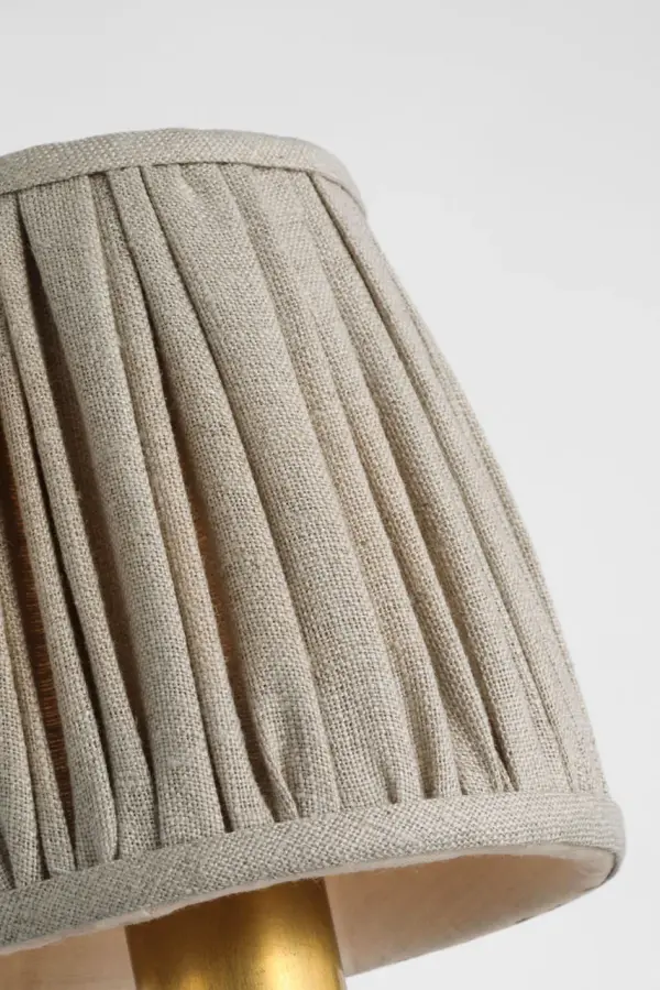 4" Pleated Natural Linen Clip Shade - Image 4