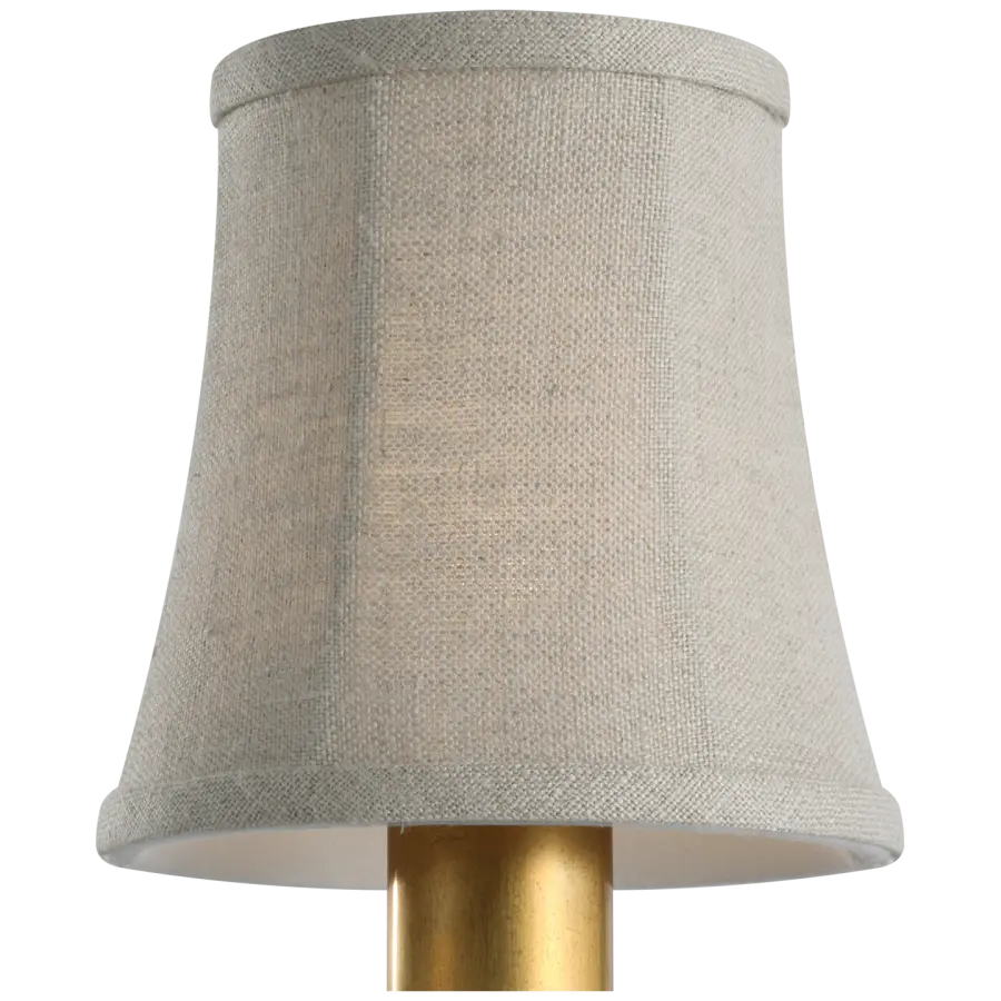 4" Natural Linen Bell Empire Shade - Image 1