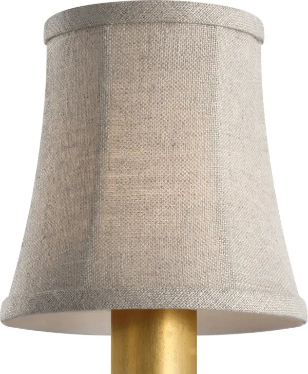 This 4-inch bell empire shade in natural linen offers a timeless, neutral aesthetic perfect for refreshing existing fixtures. The clip-on design makes installation effortless across various lamp styles. - alternate view