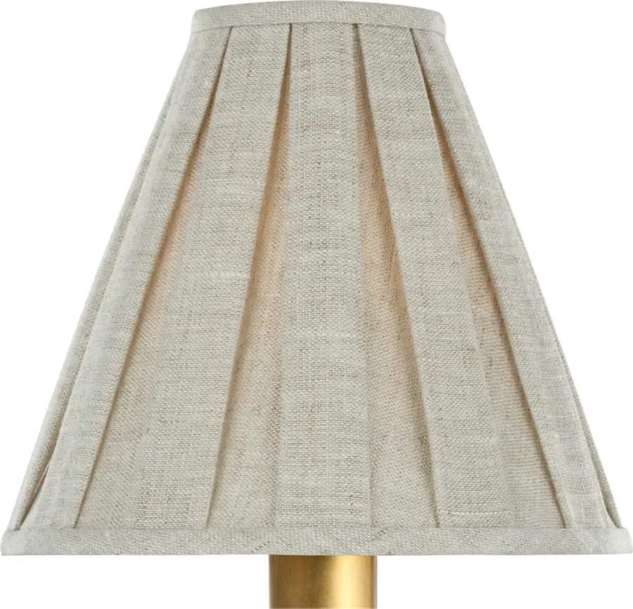 6.5" Box Pleated Flare Natural Linen Shade - Image 2