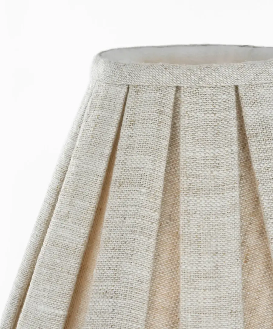 6.5" Box Pleated Flare Natural Linen Shade - Image 3