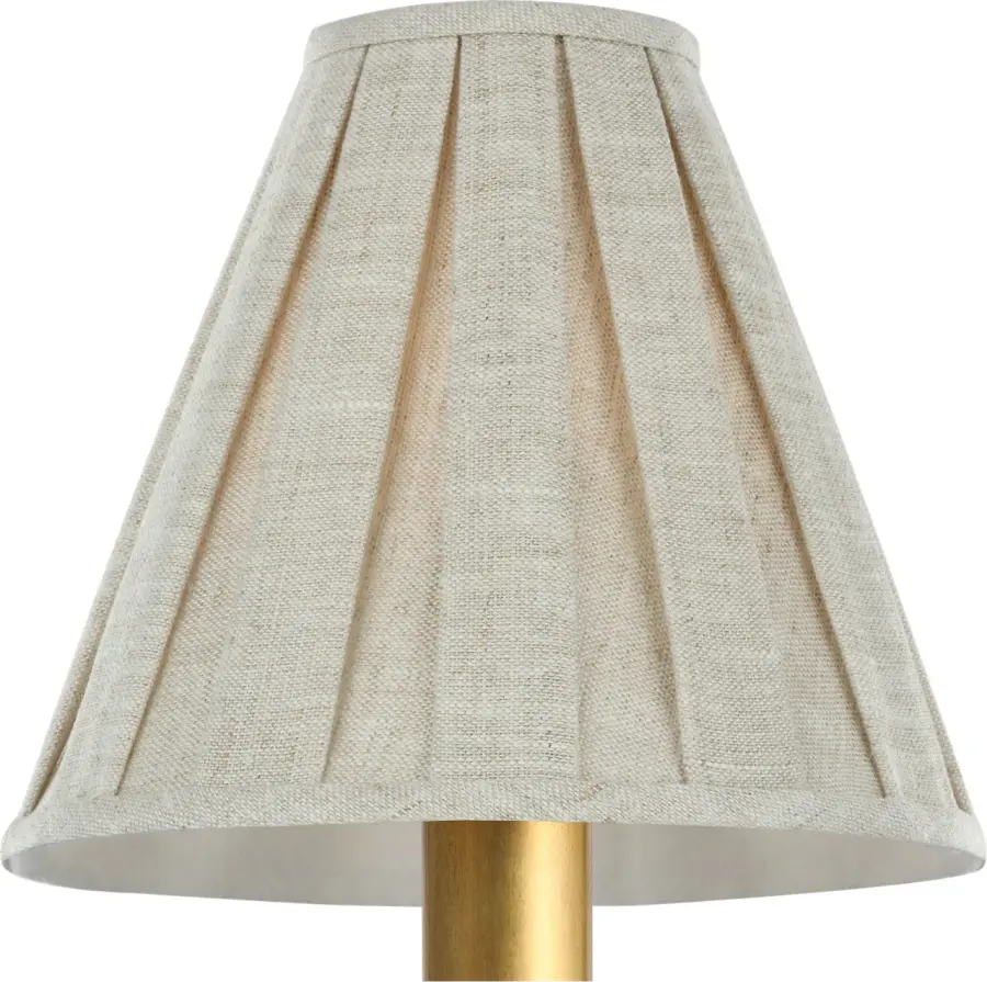 6.5" Box Pleated Flare Natural Linen Shade - Image 4