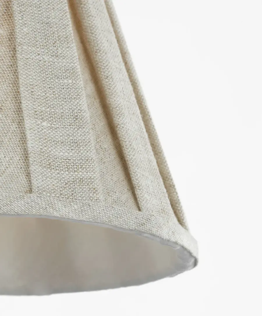 6.5" Box Pleated Flare Natural Linen Shade - Image 5