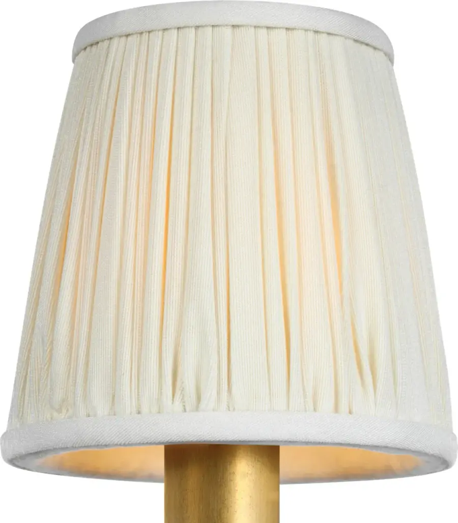 4" Pleated Silk Clip Shade - Image 1