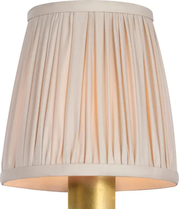 4" Pleated Champagne Silk Shade - Image 2