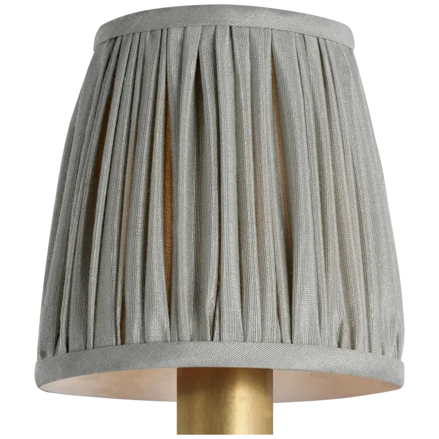 4" Pleated Mist Silk Shade - Image 1