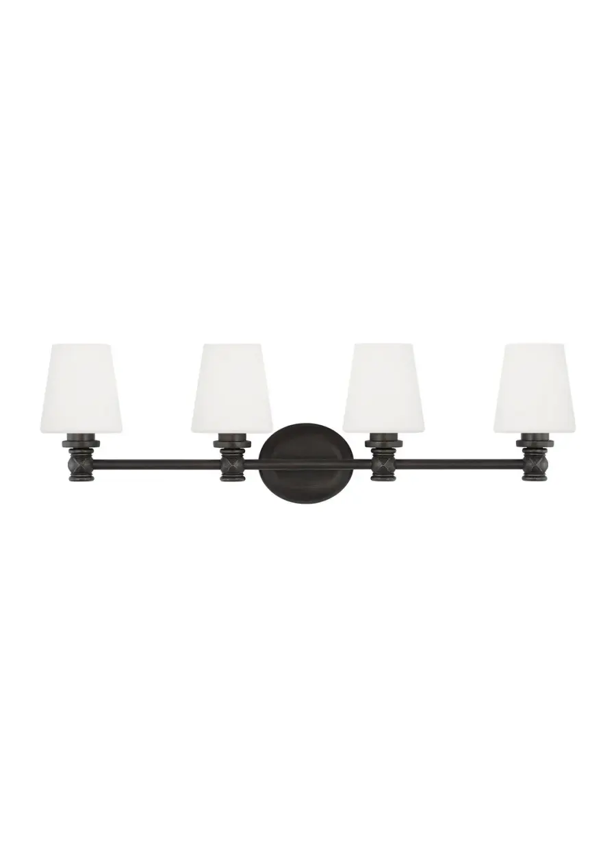 Xavierre Four Light Vanity in Aged Iron