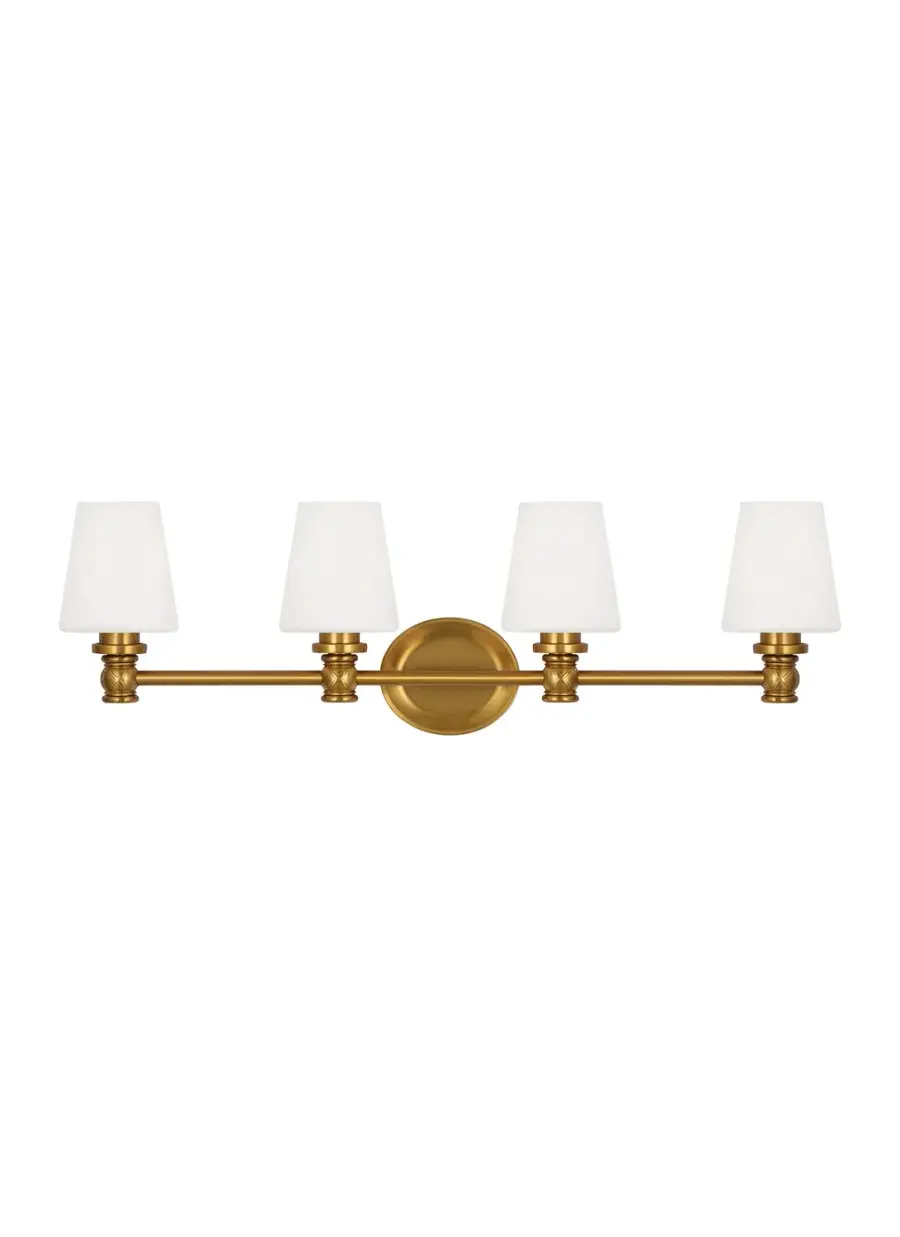 Xavierre 4-Light Vanity in Burnished Brass