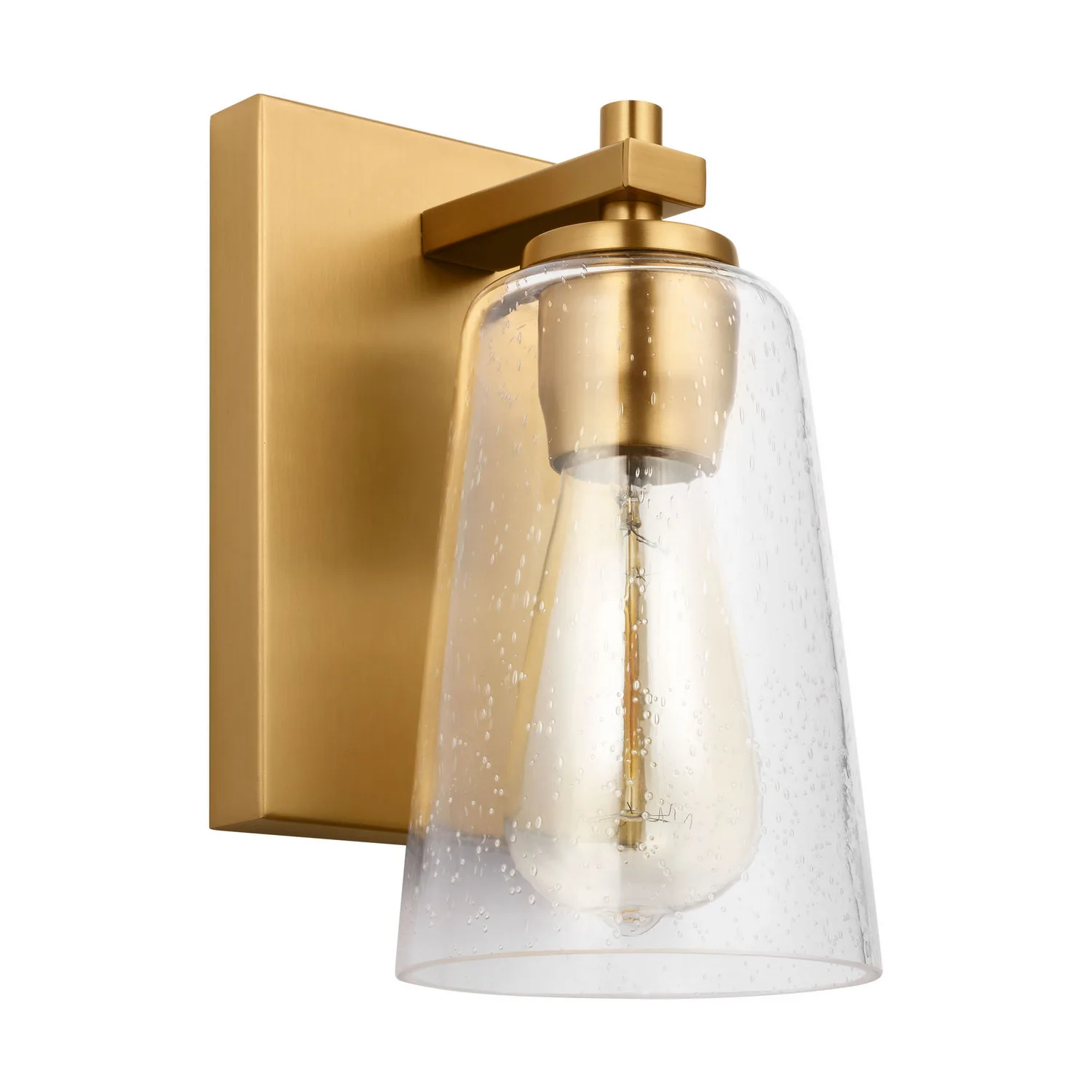 Mercer One Light Wall Sconce in Burnished Brass