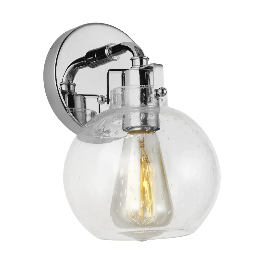 Clara One Light Wall Sconce in Chrome