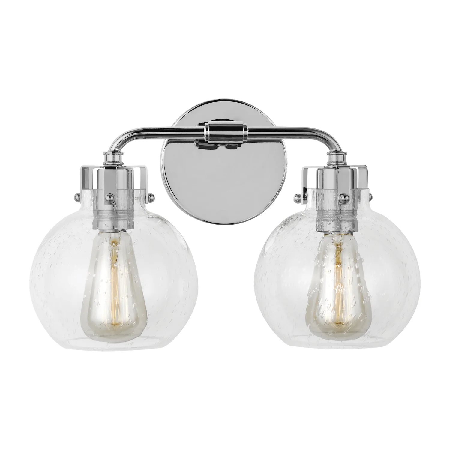 Clara Two Light Vanity in Chrome