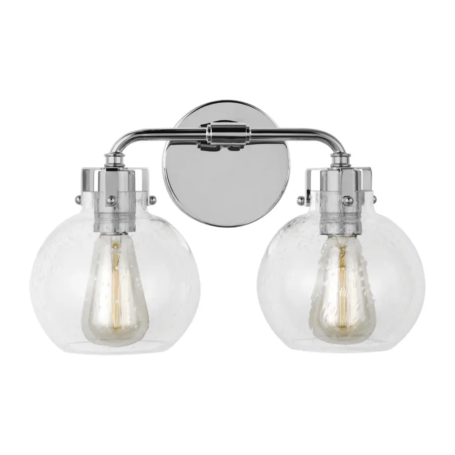 Clara Two Light Vanity in Chrome