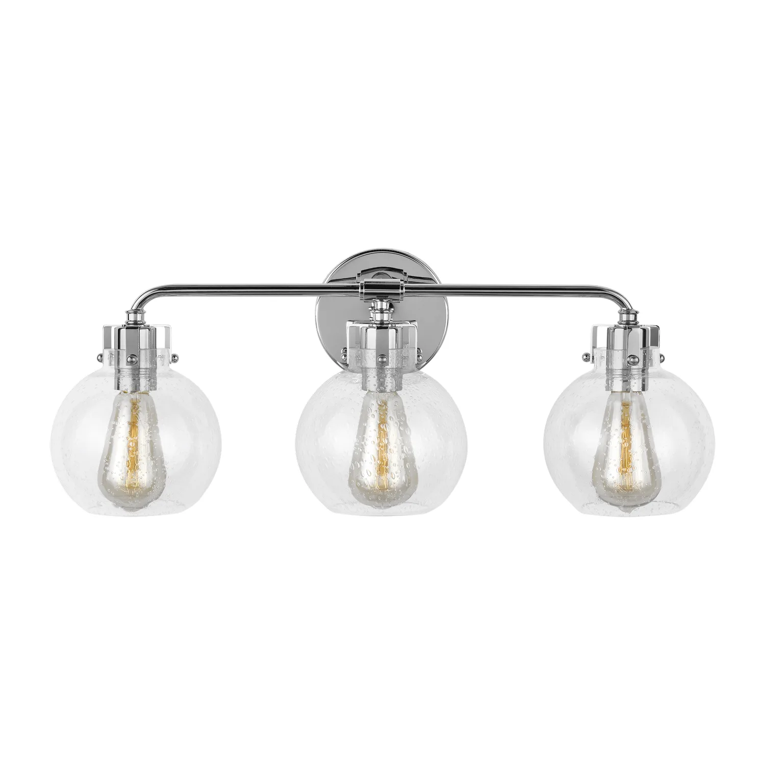 Clara Three Light Vanity in Chrome