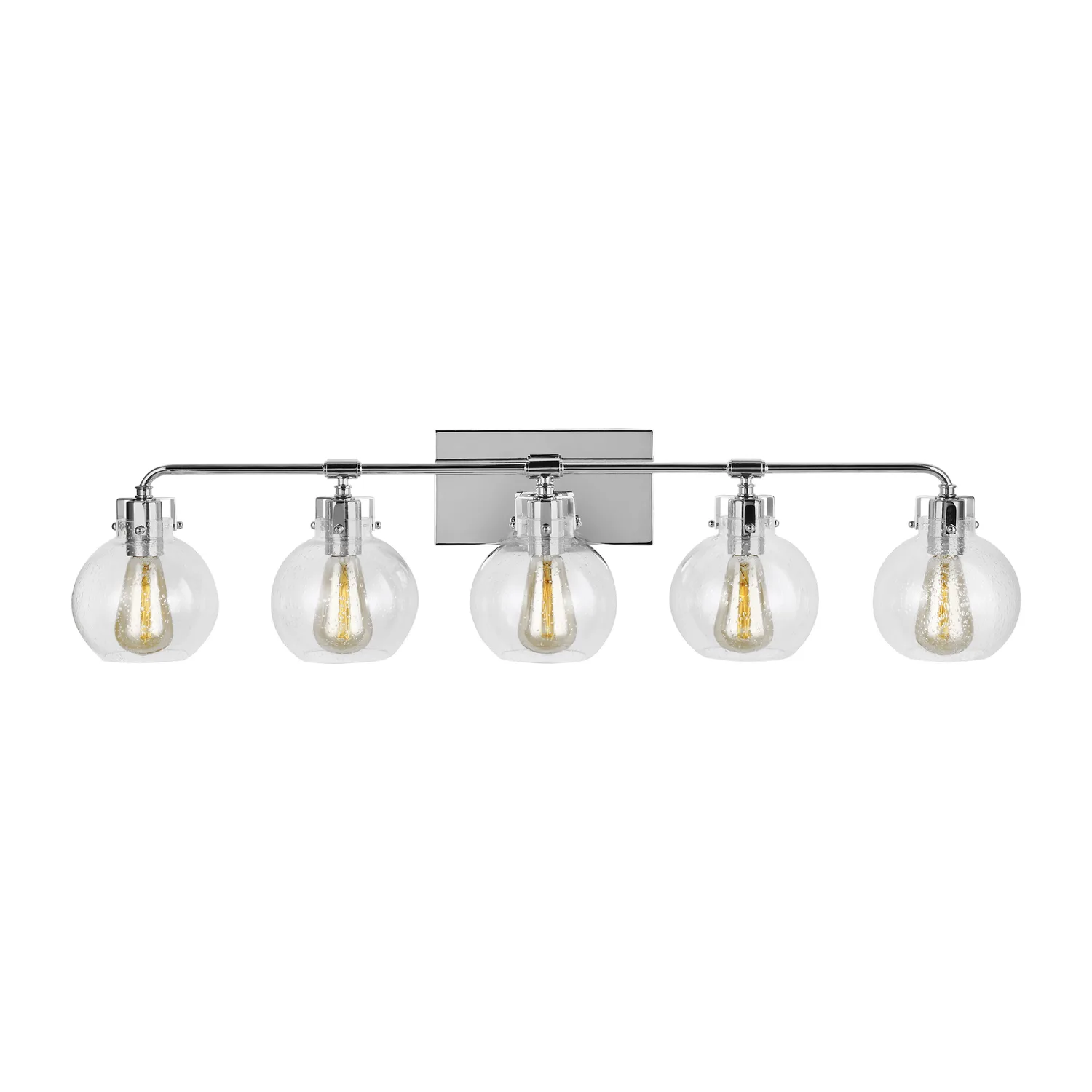 Clara Five Light Vanity in Chrome