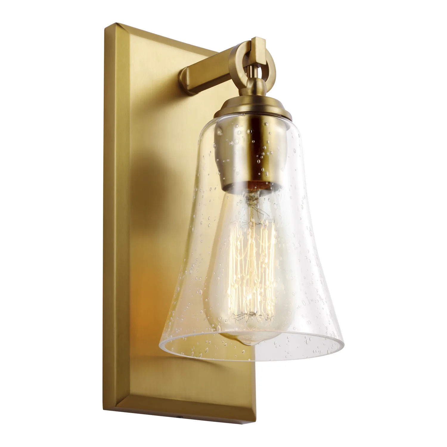 Monterro One Light Wall Sconce in Burnished Brass