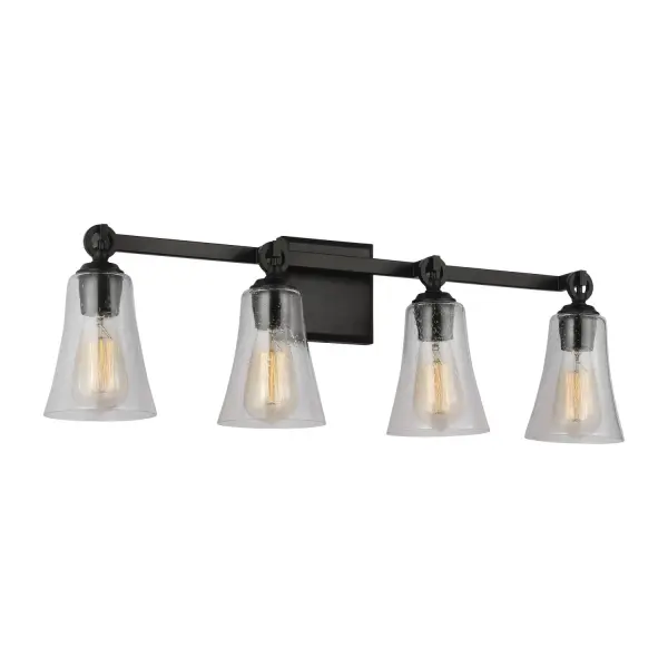 Monterro Three Light Vanity in Aged Iron