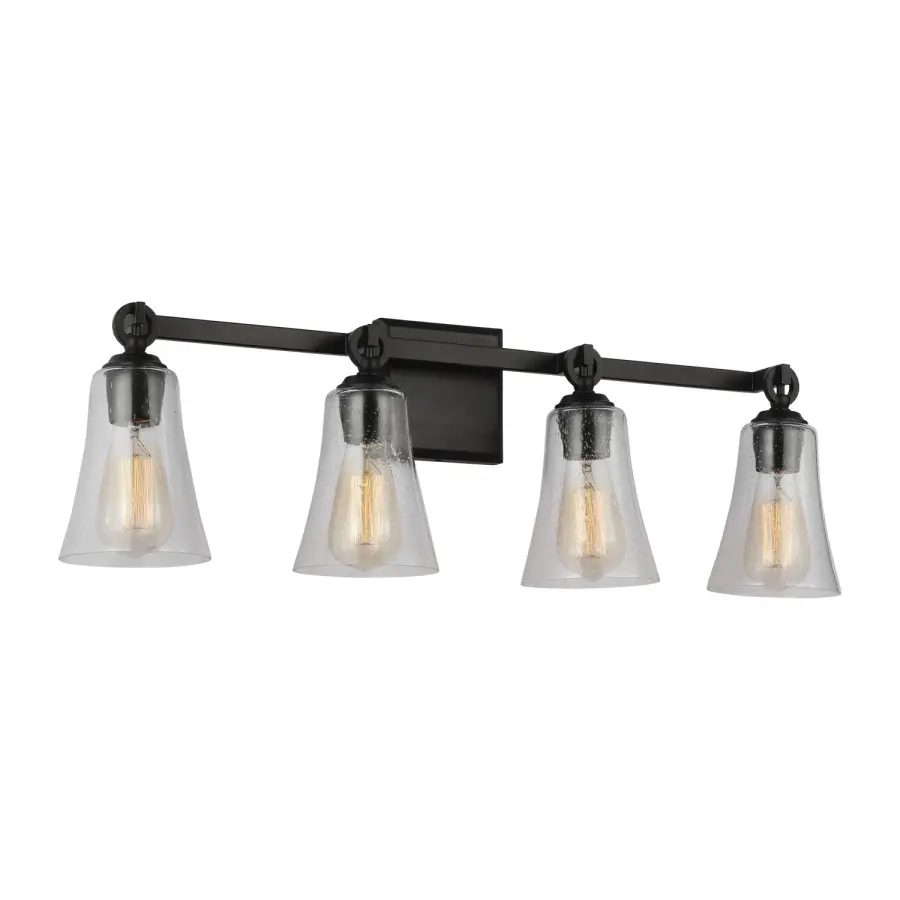 Monterro Three Light Vanity in Aged Iron