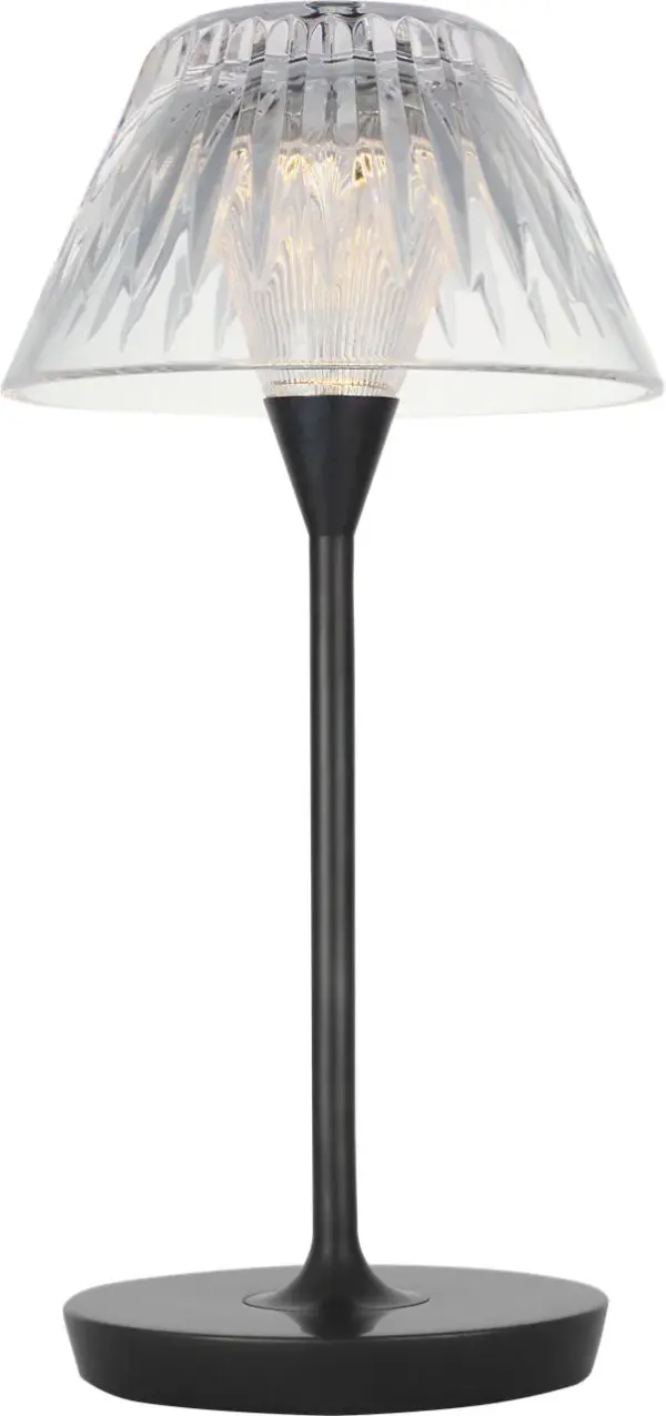 The Blaze combines sophisticated crystal detailing with modern rechargeable technology, offering cordless flexibility in a compact 12-inch design. Perfect for creating ambient lighting anywhere without outlet constraints. - alternate view