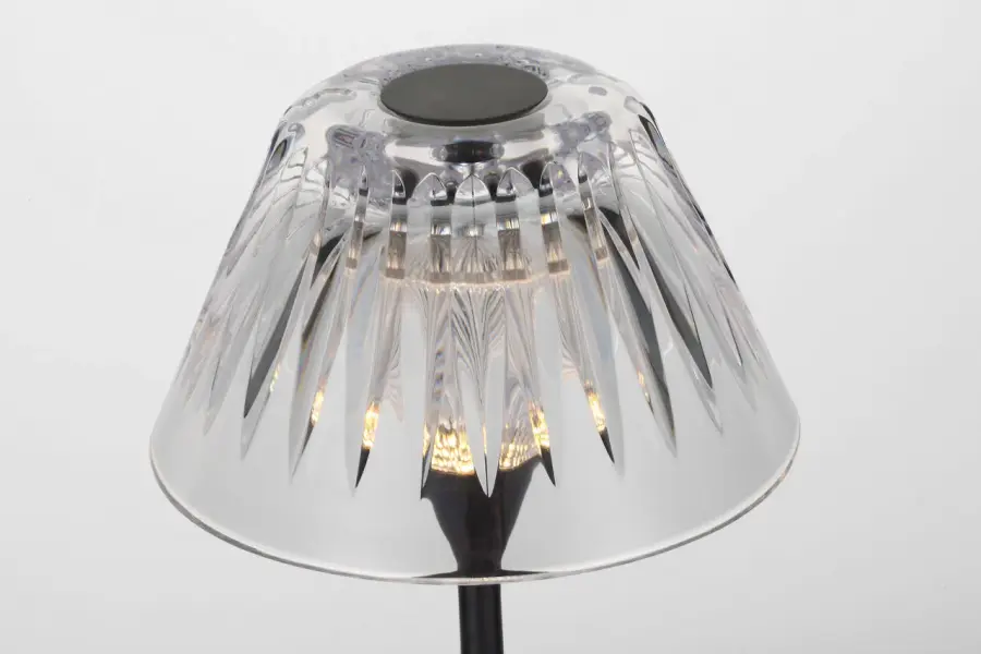 Blaze 12" Rechargeable Table Lamp in Bronze with Clear Crystal - Image 13