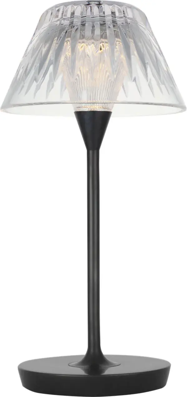 Blaze 12" Rechargeable Table Lamp in Bronze with Clear Crystal - Image 4