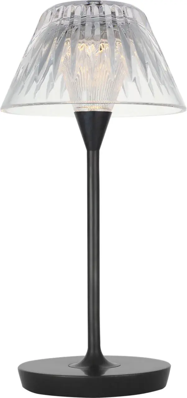 Blaze 12" Rechargeable Table Lamp in Bronze with Clear Crystal - Image 4