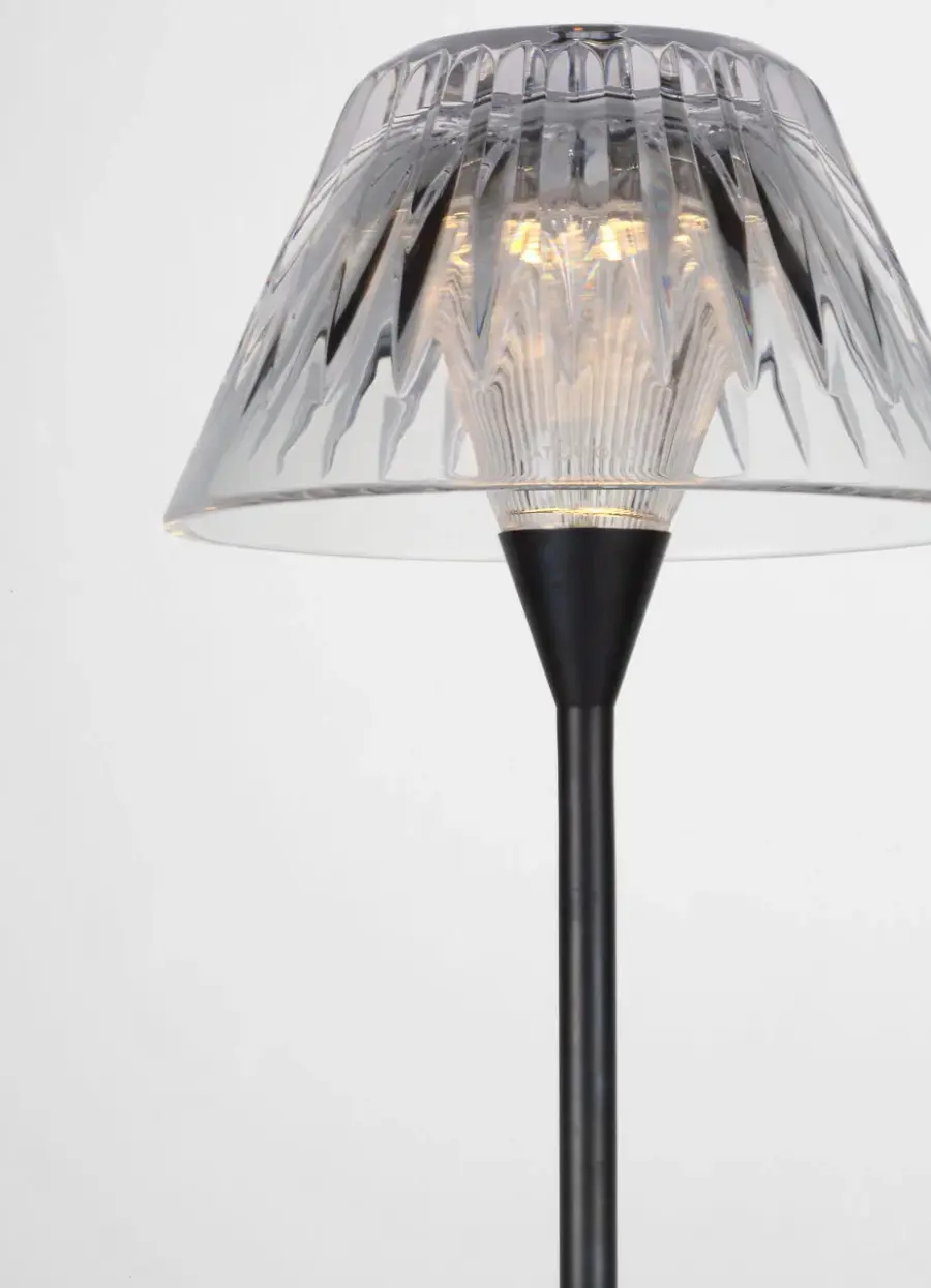 Blaze 12" Rechargeable Table Lamp in Bronze with Clear Crystal - Image 7