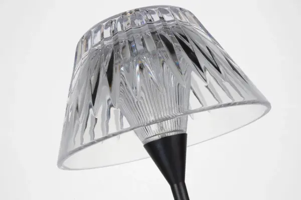 Blaze 12" Rechargeable Table Lamp in Bronze with Clear Crystal - Image 8