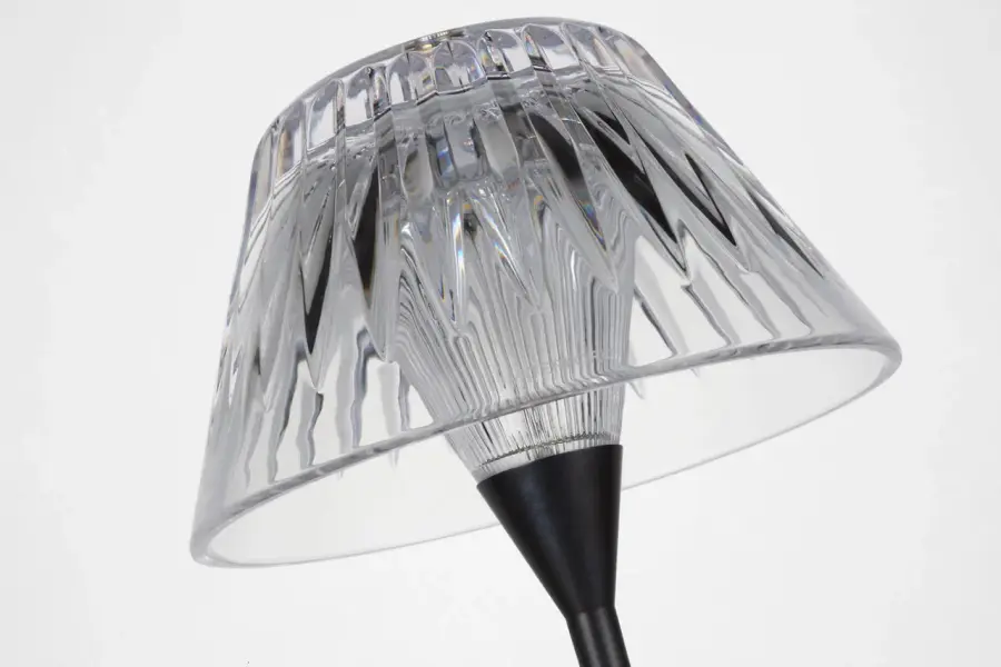 Blaze 12" Rechargeable Table Lamp in Bronze with Clear Crystal - Image 8