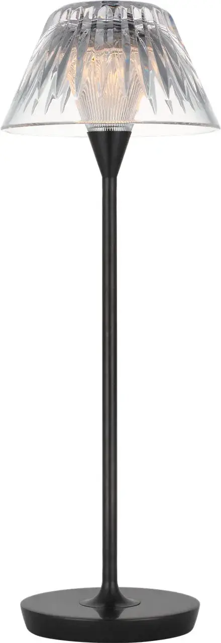 Blaze 16" Rechargeable Table Lamp in Bronze with Clear Crystal - Image 3