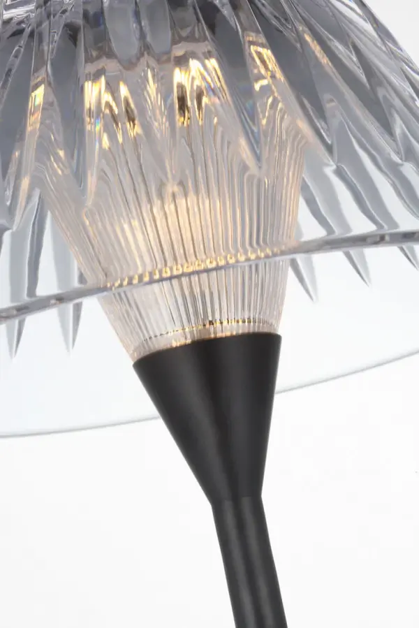 Blaze 16" Rechargeable Table Lamp in Bronze with Clear Crystal - Image 4