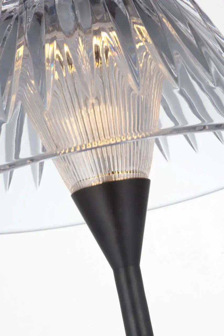 Blaze 16" Rechargeable Table Lamp in Bronze with Clear Crystal - Image 4