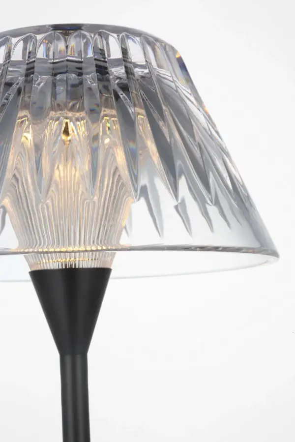 Blaze 16" Rechargeable Table Lamp in Bronze with Clear Crystal - Image 5