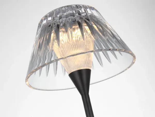 Blaze 16" Rechargeable Table Lamp in Bronze with Clear Crystal - Image 6